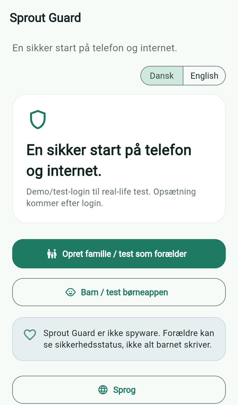 Login and start